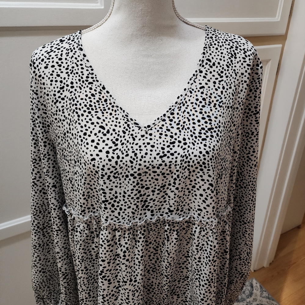 SHEIN Women's Black and White Polka Dot Dress - Picture 7 of 13